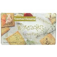 Partners Wisecrackers Low Fat Crackers, Toasted Sesame, 4-Ounce Boxes