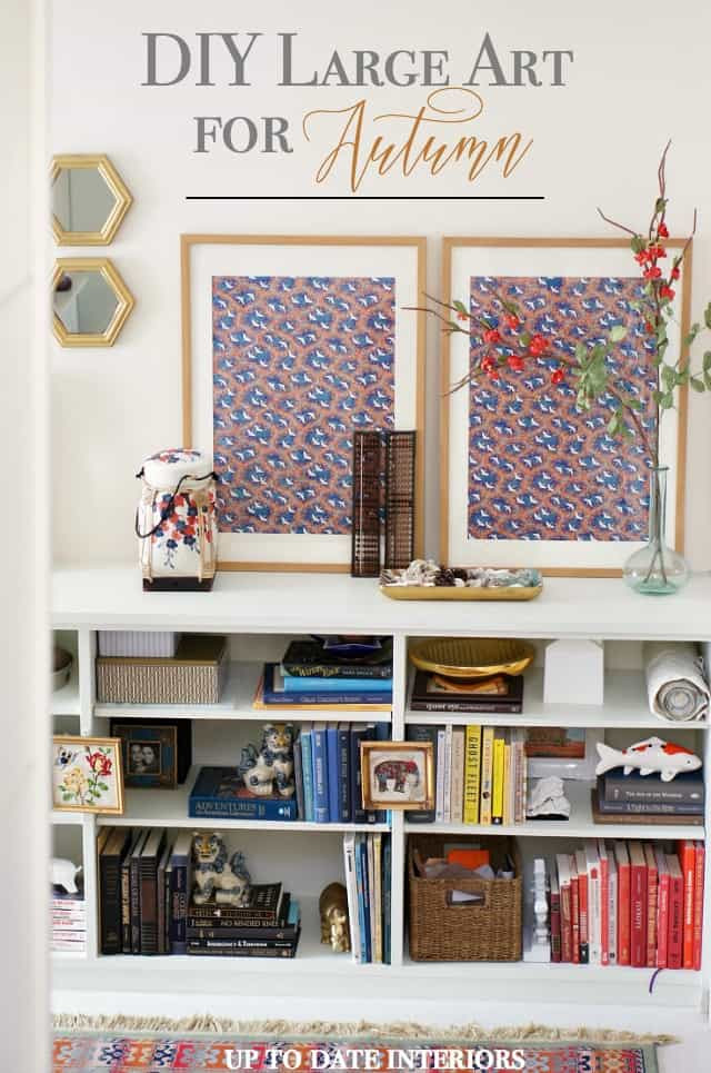 large DIY art for Fall in a Japanese print