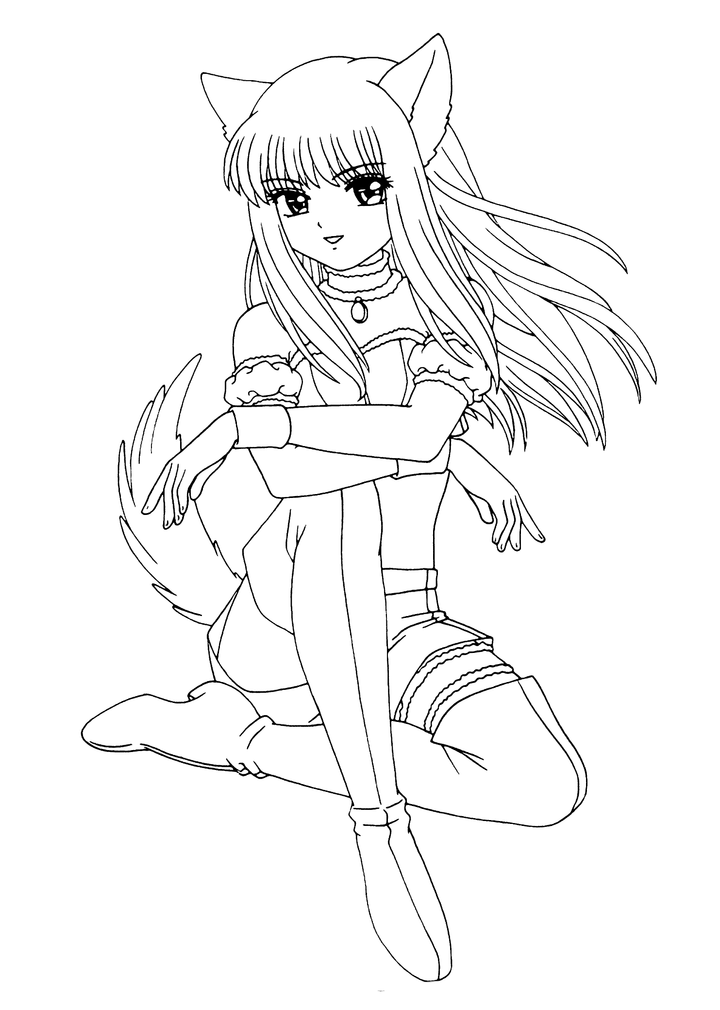 Manga coloring pages to download and print for free