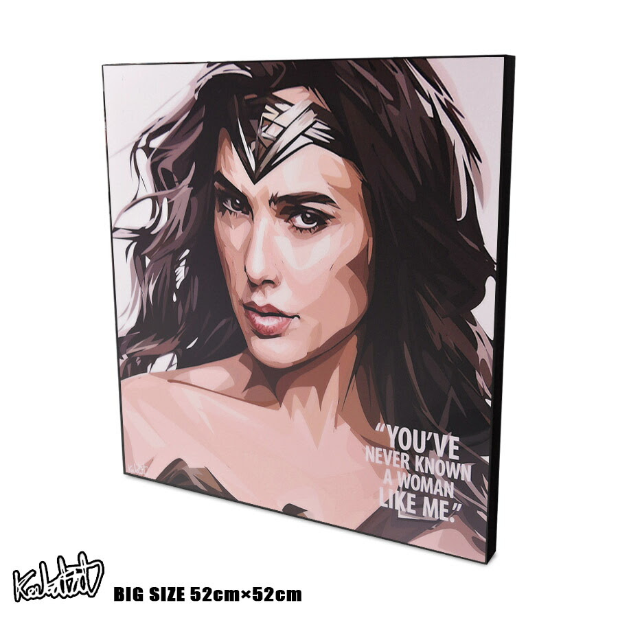 Woman2 アートパネル 味 インテリア ウォールアート 大型サイズ ワンダーウーマン2 ガル ガドット ｄｃコミックス ポップアート マオタイ酒 グッズ 特大52ｃｍサイズ Wonder パネル アートグッズ ポスター アートフレーム 雑貨