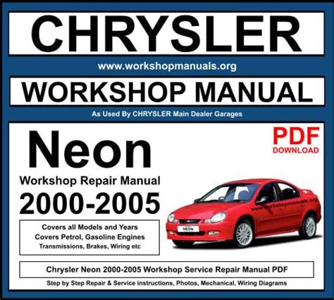 Download Chrysler Dodge Neon 2000 Workshop Service Manual