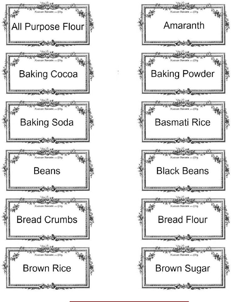 printable pantry labels printables pinterest