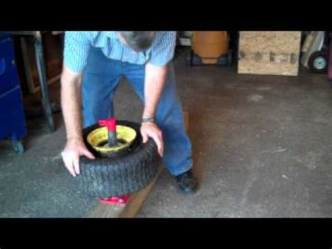 Some info on how to remove a seized on gas c. How to remove tires and inner tubes from lawn tractor rim