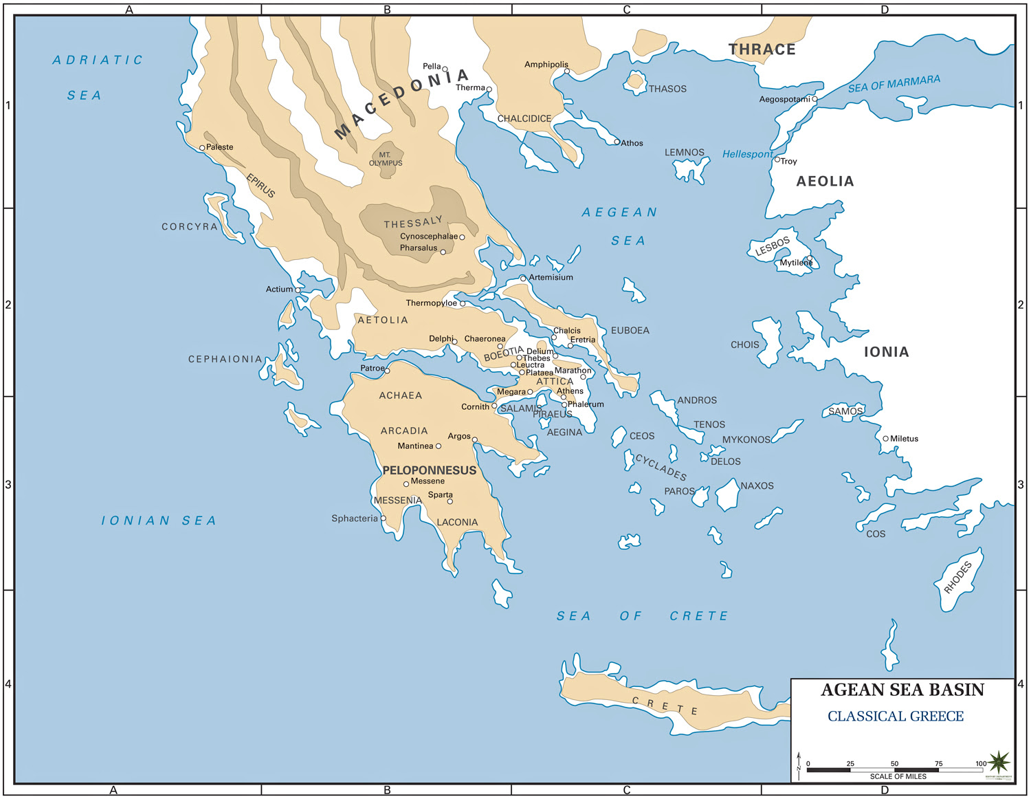 Map Ancient Greece