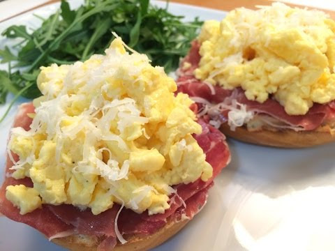 COMO HACER: HUEVOS REVUELTOS CON JAMÓN (extra esponjosos)