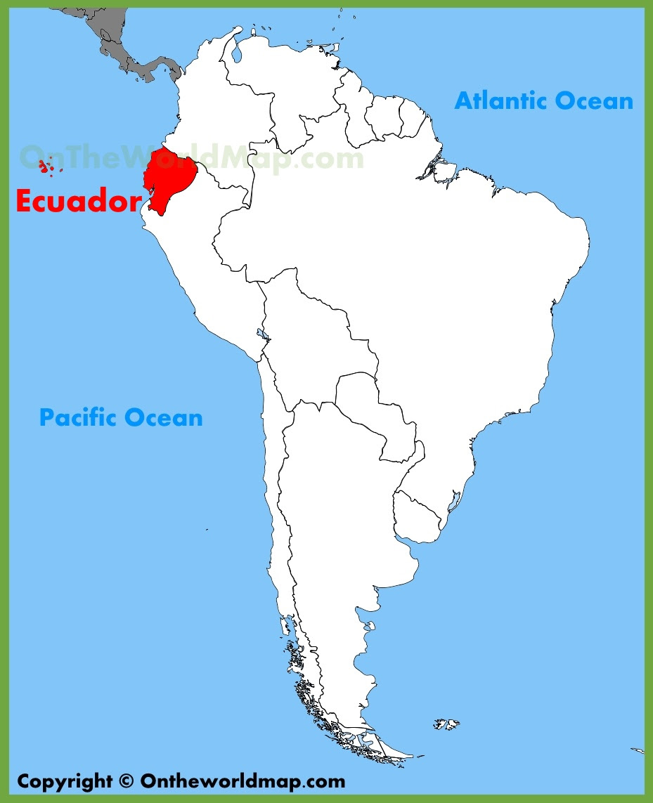 ecuador mapa america Ecuador Location On The South America Map ecuador mapa america