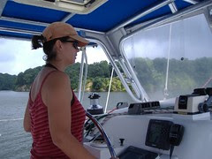 Amanda at the helm