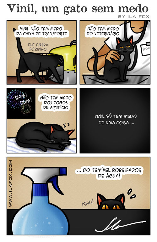 quadrinho, vinil o gato sem medo by ila fox