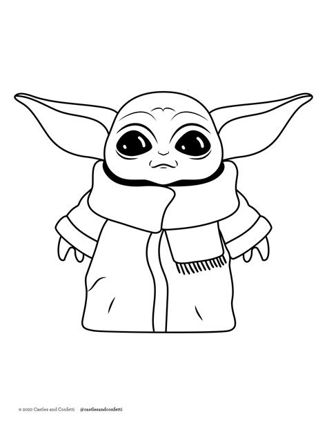 On our site you will find 50 beautiful baby yoda coloring pages from the series the mandalorian. free coloring pages for kids baby yoda 200772 free baby