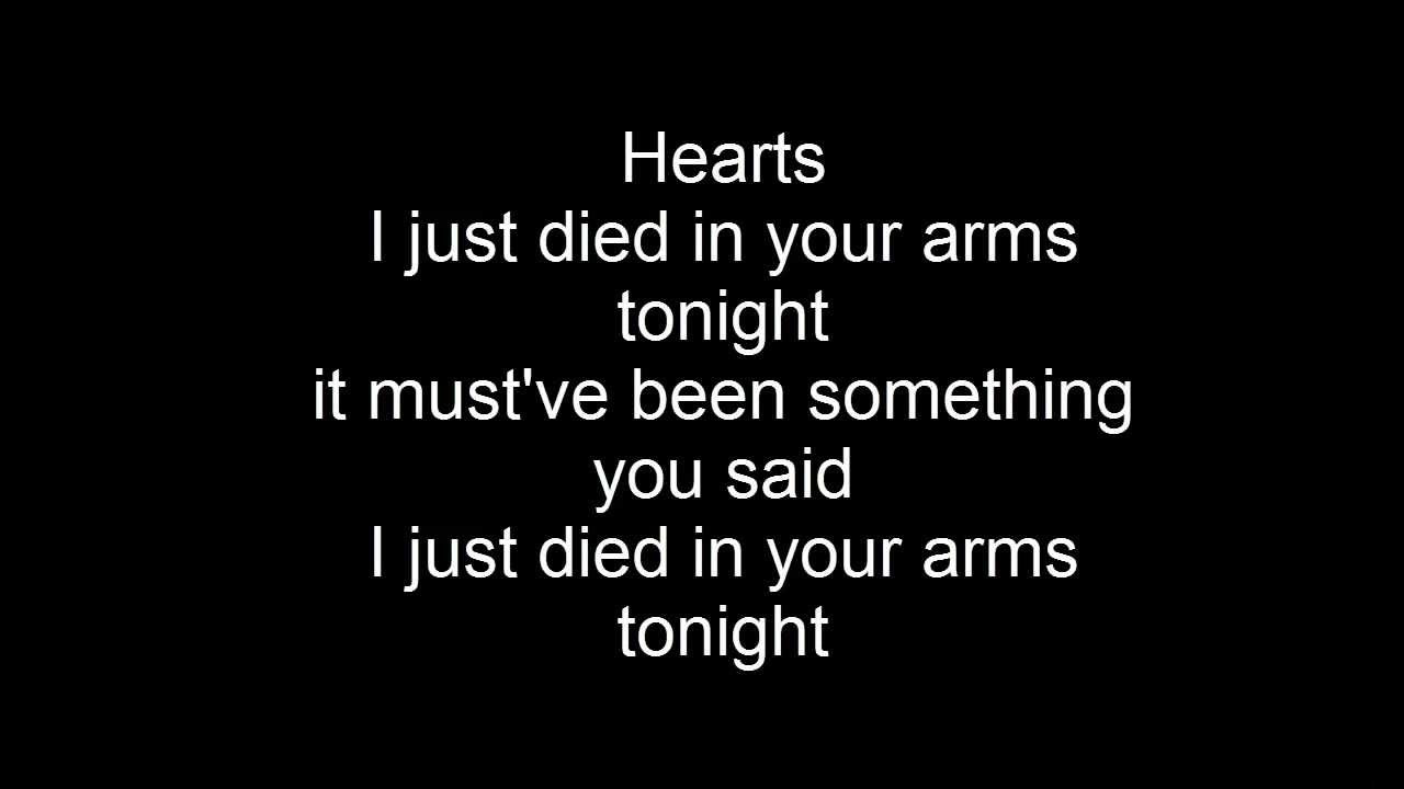 died in your arms tonight 8 5