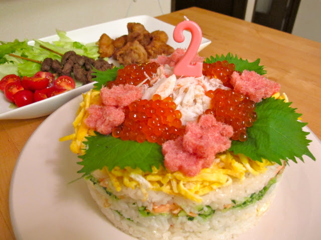 わが子が2歳の誕生日を迎えました お寿司ケーキを作った 子連れでウロウロ Fal Diary