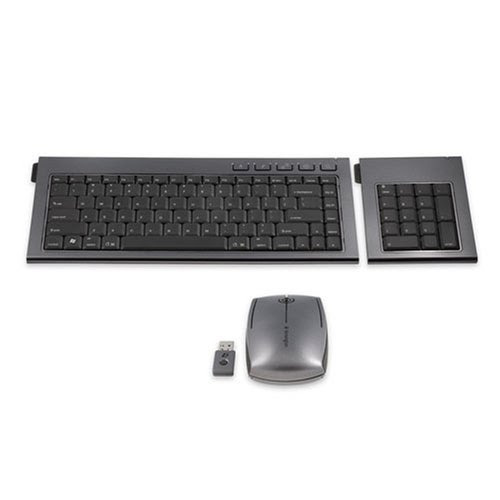 Kensington SlimBlade Media Notebook Set with Wireless Keyboard, Laser Mouse, and Numeric Keypad (Graphite) K72279US
