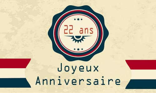 Carte Anniversaire Homme 22 Ans France