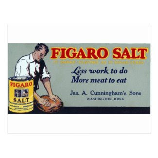 Figaro Salt Ad Washington,IA Post Cards