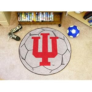 Fan Mats 1813 IU - Indiana University Hoosiers 29" Diameter Soccer Ball Shaped Area Rug