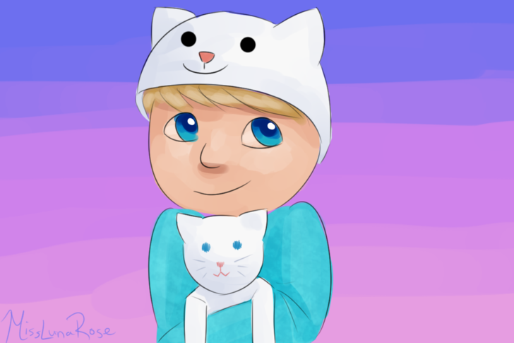 Boy Wears Cat Hat.png