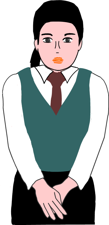 お辞儀 おじぎ イラスト 無料