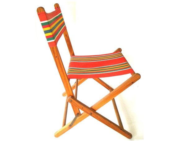 Vintage Beach Chair Wood