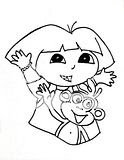 Dora Explorer Nickelodeon coloring pages for free.