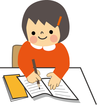 勉強のイラスト 女の子 無料イラスト フリー素材