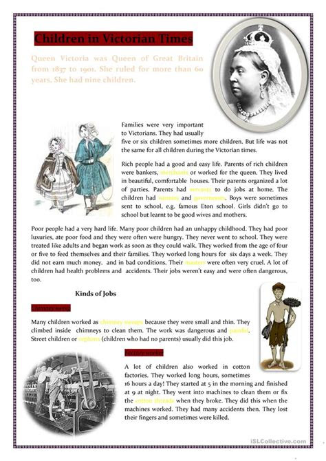 Andy sacks / photographer's choice / getty images geography worksheets can be a valuable resource for teachers and s. children in victorian times worksheet free esl printable worksheets
