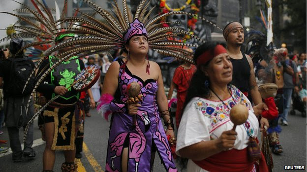Marchers at climate change demonstration in New York