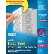 Avery® 5267 White Laser Return Address Labels with Easy Peel®, 1/2