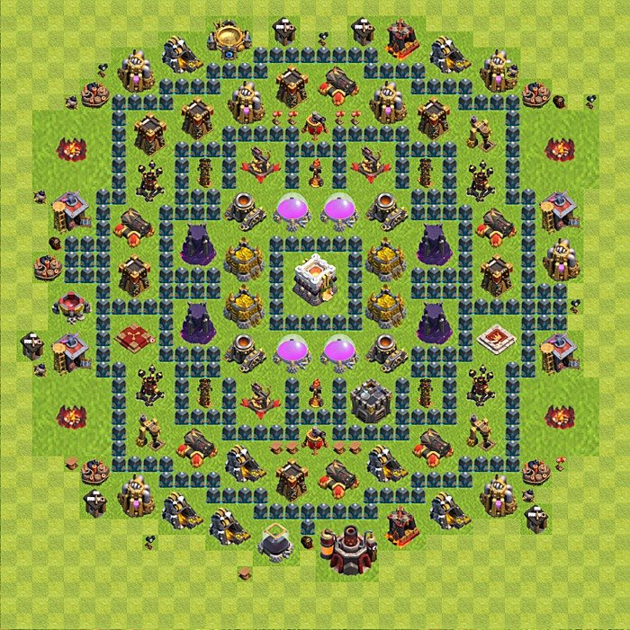 Die Base für Trophäen (Verteidigung) Clash of clans 