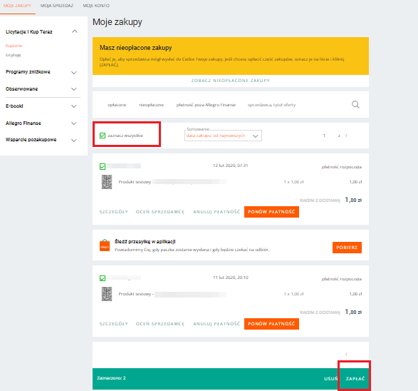 Zamowienia Allegro Nowe Api Allegro Pomoc Baselinker
