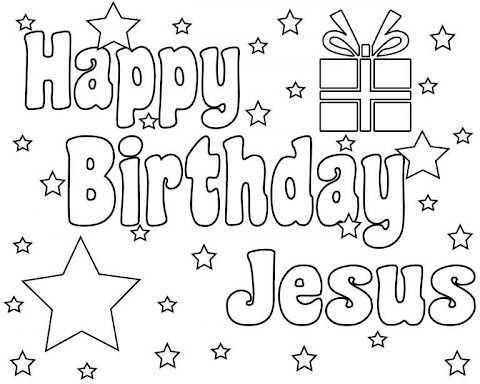 Happy Birthday Jesus Coloring Pages Printable
