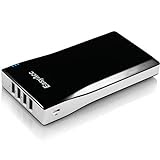 EasyAcc® 12000mAh Power Bank 4 USB 3.5A Output Portable Charger High Capacity External Battery Pack for iPhone 4S 5S 5C, iPad, Nexus 7 10, Galaxy S4 S3 Tab 3 2,Andorid Smartphone, 5V Tablets, Bluetooth Speakers headset, Google Glass, Gopro etc.[Output: 0.5A ~ 2.1A; Black]