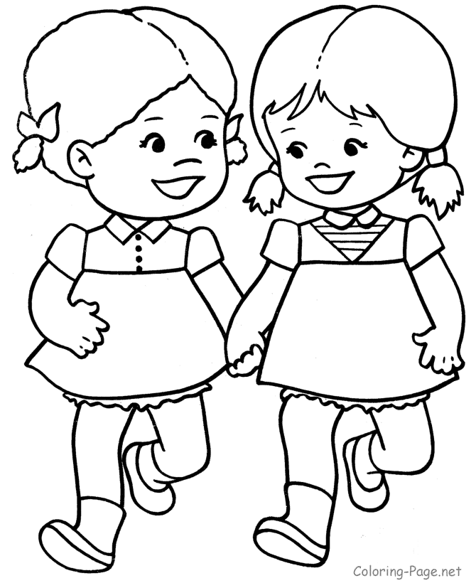 Cute Little Girls Coloring Pages - Coloring Home