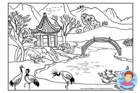 kleurplaat natuur zomer