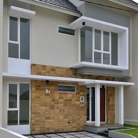 cat rumah kayu cantik
