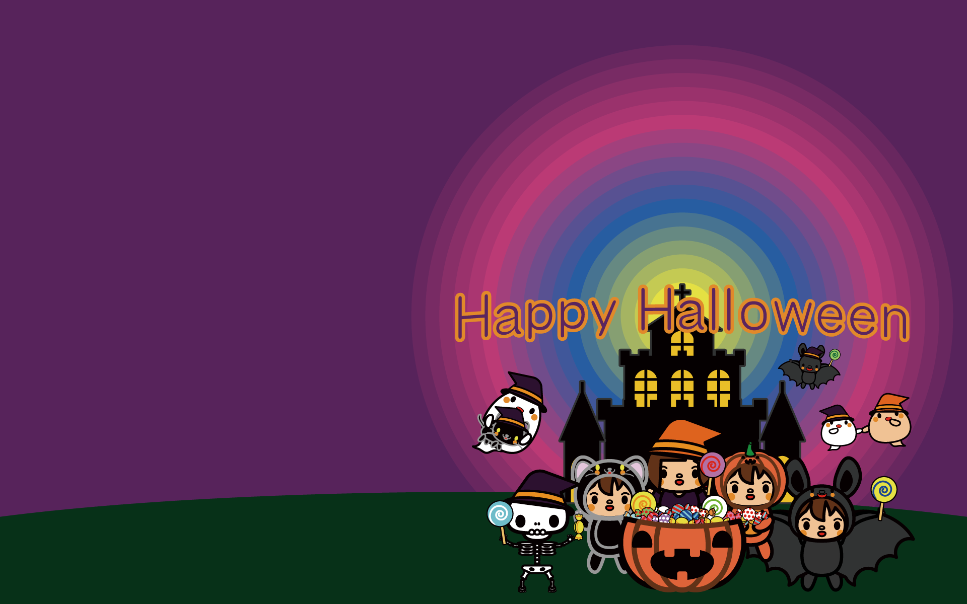 かわいいハッピーハロウィン壁紙 Pc の無料イラスト 商用フリー オイデ43