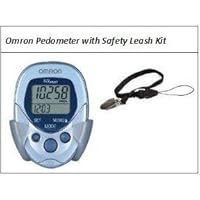 Omron Hj-112 Digital Pocket Pedometer with Safety Leash for Pedometer (1) Unit. Helps Save Pedometers From Loss While Running or Walking or Doing Exercise