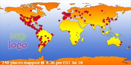 Profile Visitor Map - Click to view visits