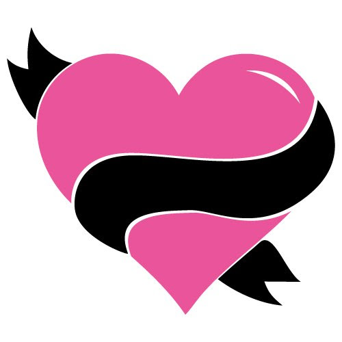 Download Free Love Heart with Banner SVG - DXF - PNG - EPS