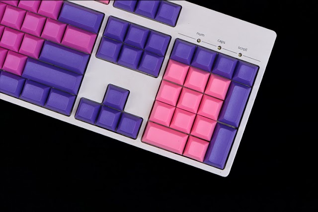 Best Mechanical keys DSA PBT keycap mechanical keyboard keycap blank
104 keycaps retro white gray purple pink poker
