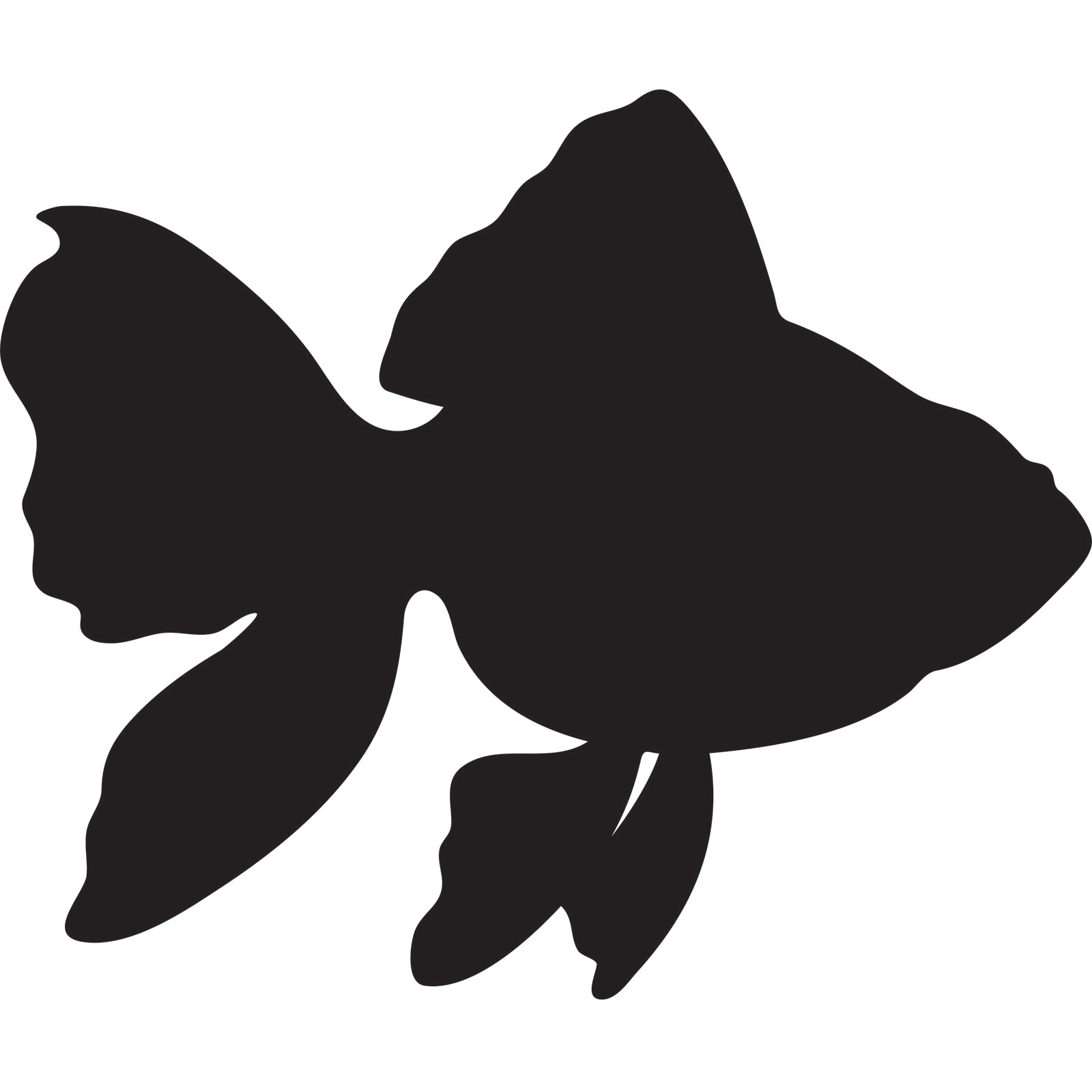 Download Tropical Fish Silhouette | Clipart Panda - Free Clipart Images