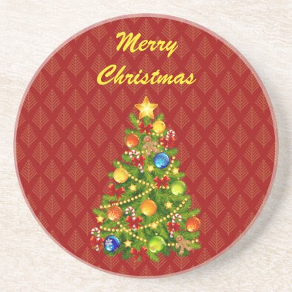 Green Christmas Tree Coaster