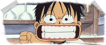Luffy, quando garoto, no Partys Bar