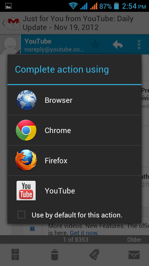 ... link is clicked which will programatically display browser list to