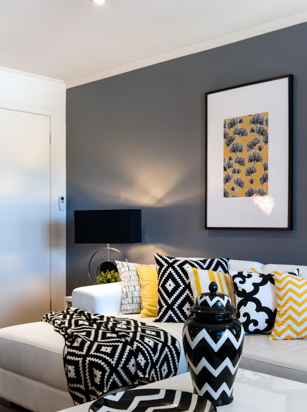 A look at Cathy Elsmore's Black, Yellow and White Living ...