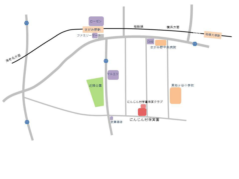 交通アクセス 相鉄線さがみ野駅から徒歩１０分です 相模大塚駅からも約１０分です