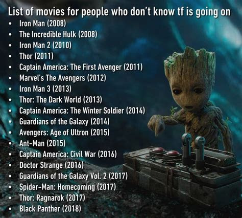 marvel movies  order ideas  pinterest