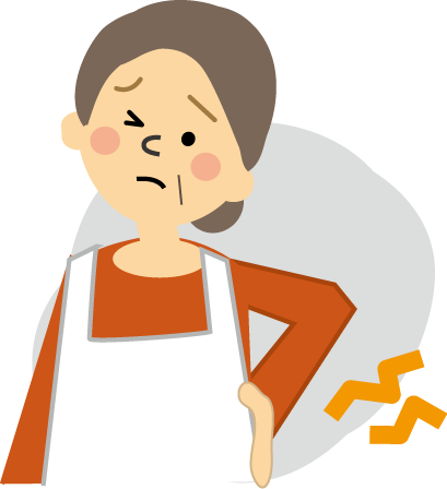 肩こり 腰痛 頭痛 関節痛 動悸 めまい 鬱 不安 不眠 更年期障害 無料のイラスト