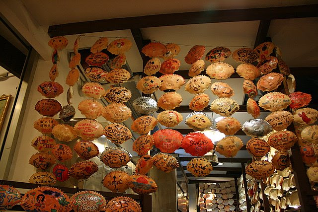 Autographed crab shells