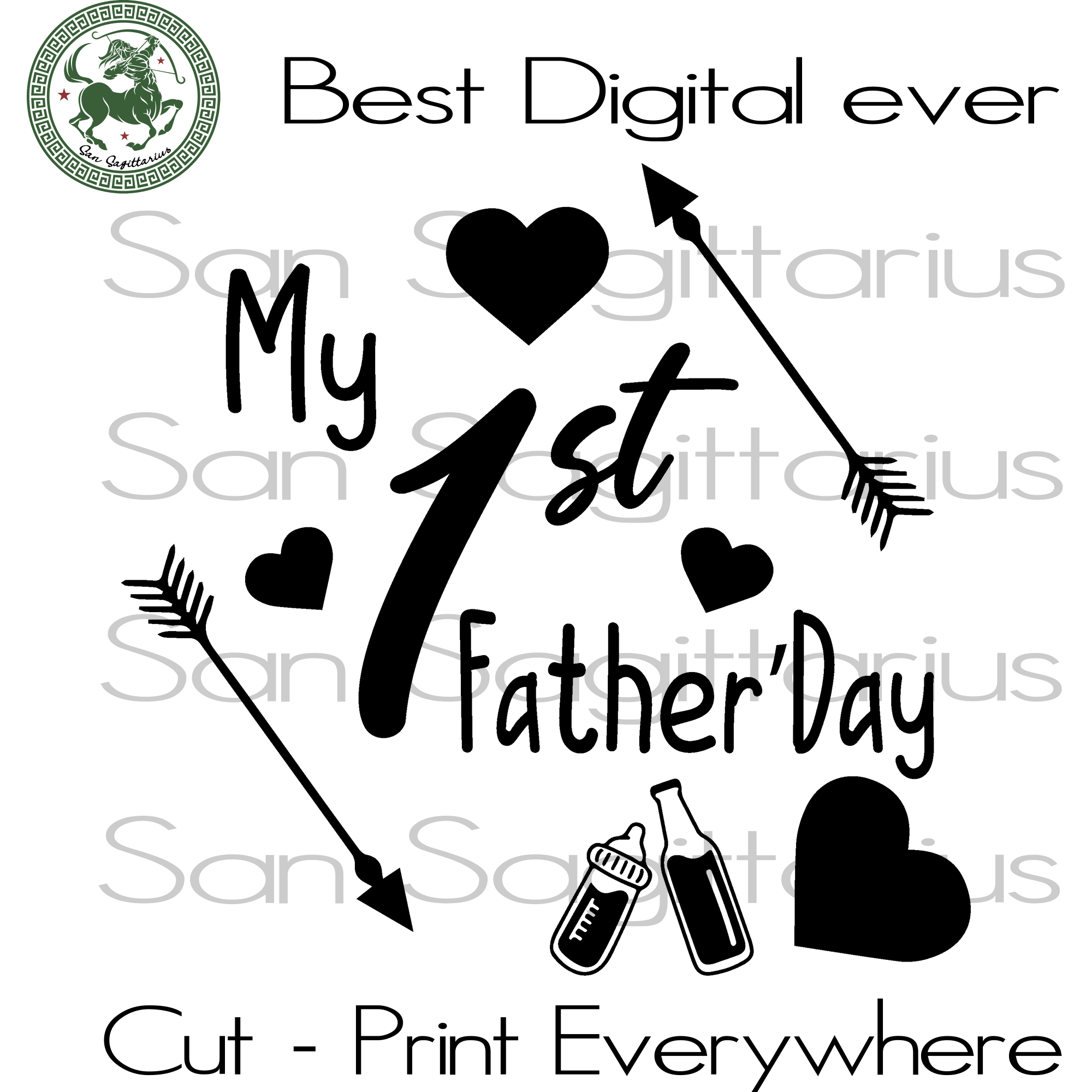 Download My First Father S Day Dad Svg Dad Gift Svg Gift For Dad Dad Birthd San Sagittarius