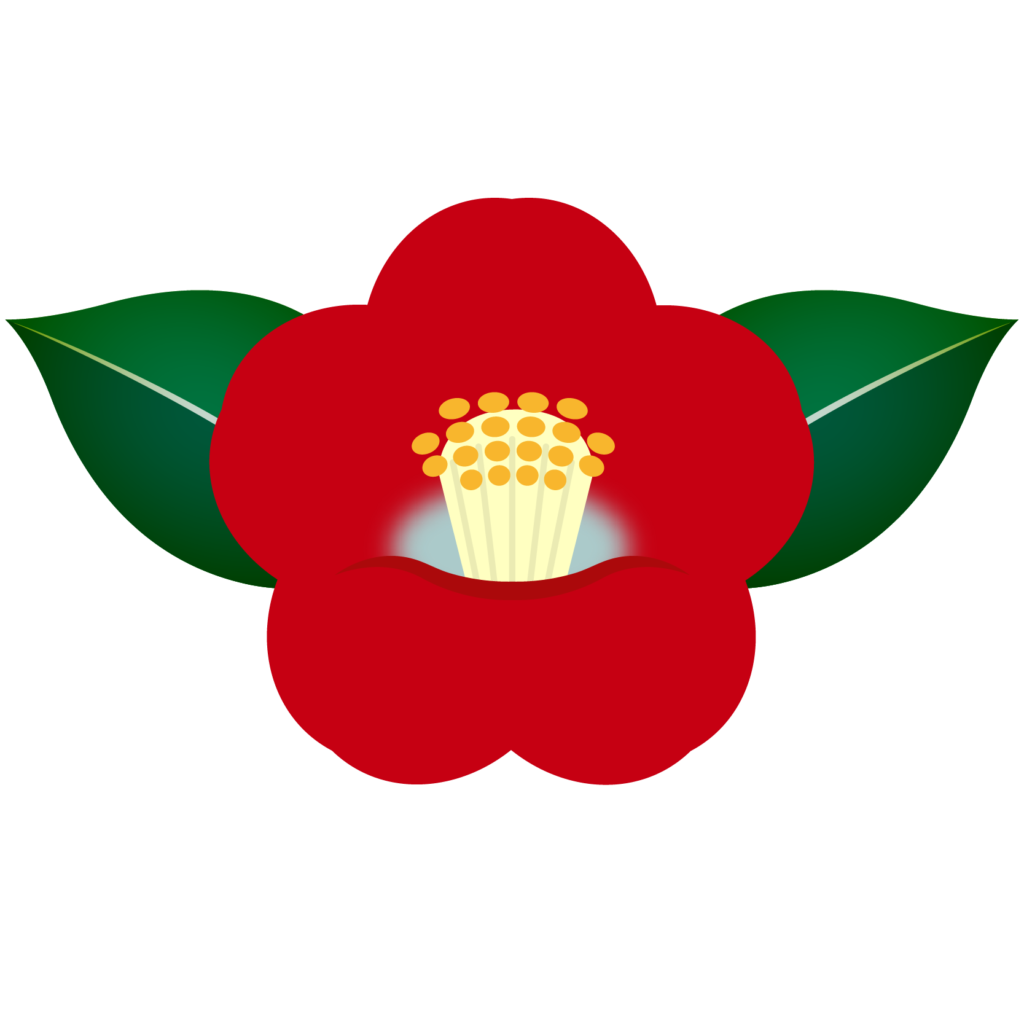 商用フリー 無料イラスト 赤い椿 つばき の花のイラスト Tsubaki008 商用ok フリー素材集 ナイスなイラスト